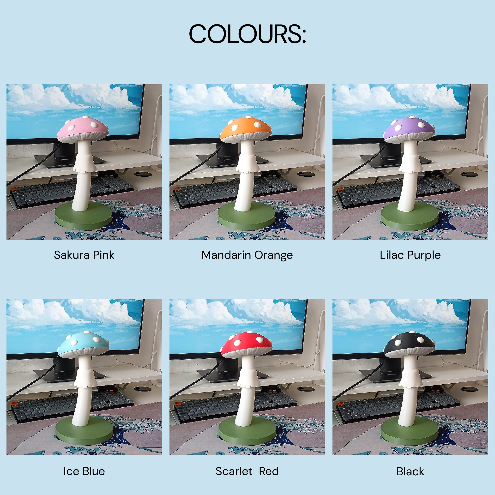 Amanita Mushroom Headphone Stand