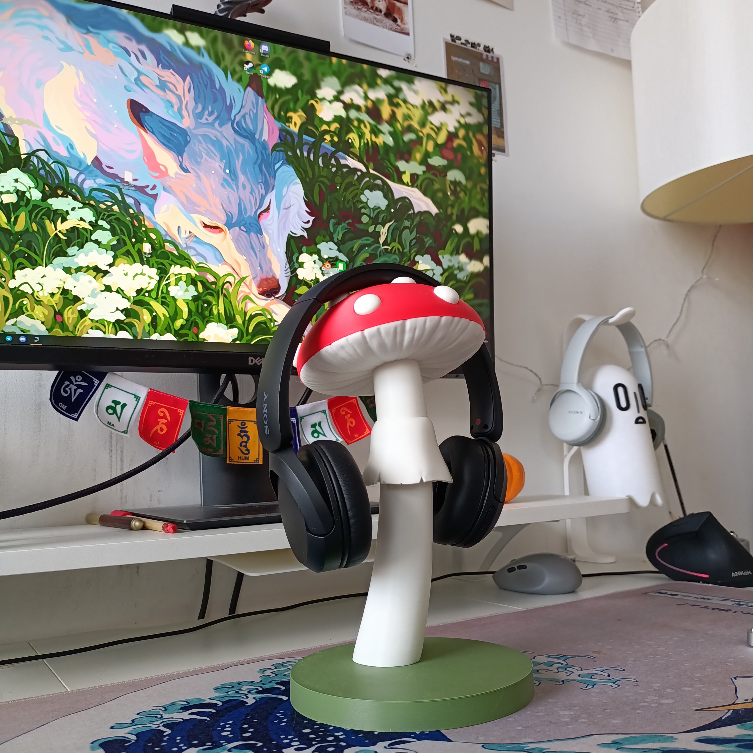 Amanita Mushroom Headphone Stand