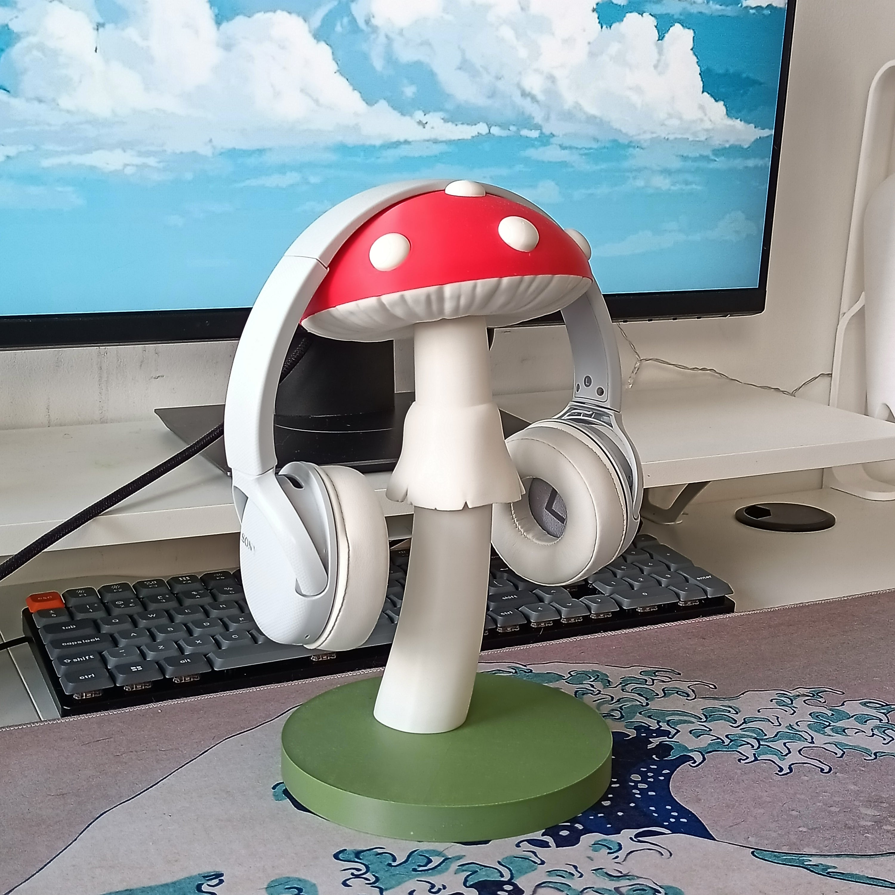 Amanita Mushroom Headphone Stand