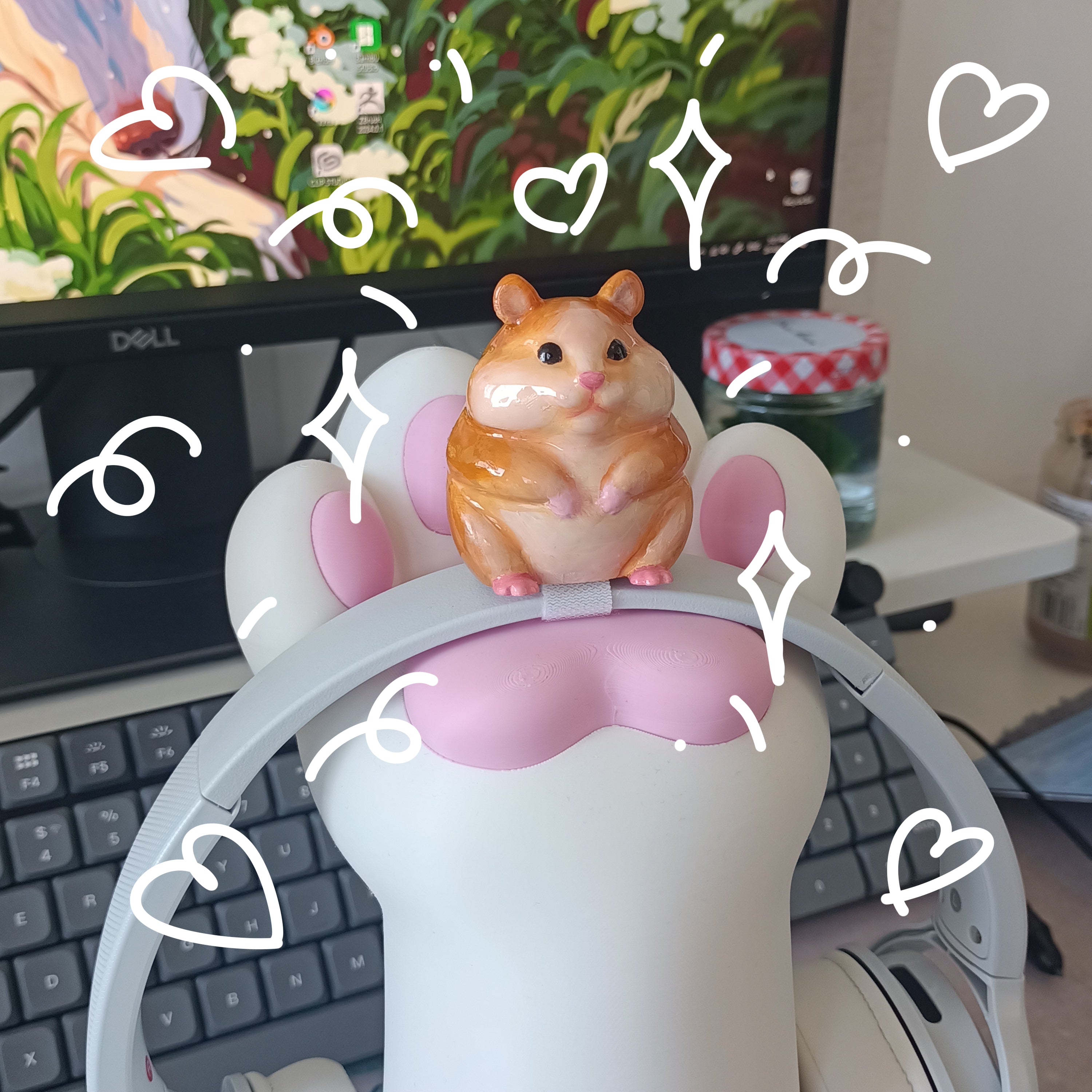 Hamster Headphone Charm PREORDER